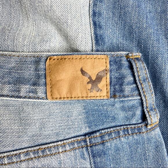American Eagle Two Tone Vintage Hi-Rise Jeans - Picture 7 of 10